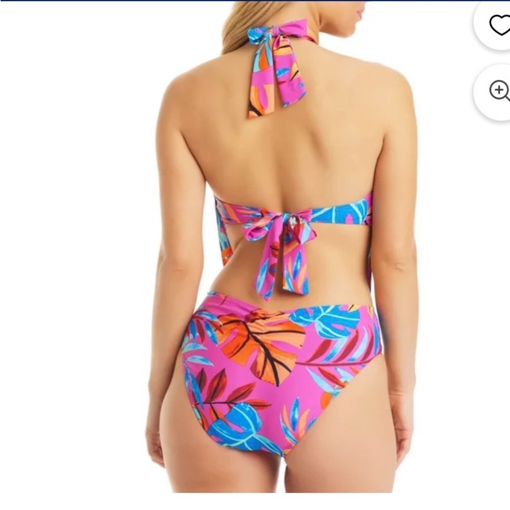 Bar III Vibrant Leaf Print Kids One Piece - Picture 2 of 5